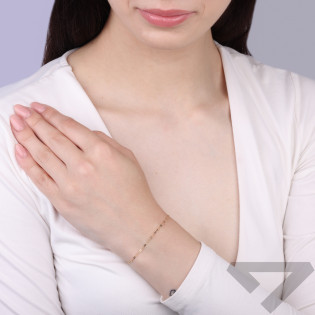 Bransoletka złota blaszki koniczynki próba 585