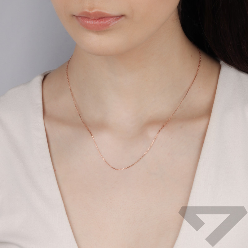 Łańcuszek z różowego złota o splocie anker OS FD4L 040 rose próba 585