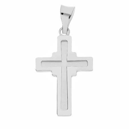 Krzyżyk z białego złota próby 585