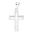Krzyżyk z białego złota 585 ze żłobieniem i matem