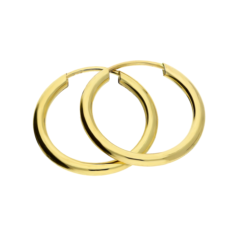 Kolczyki koła szarniry 15mm ze złota 585