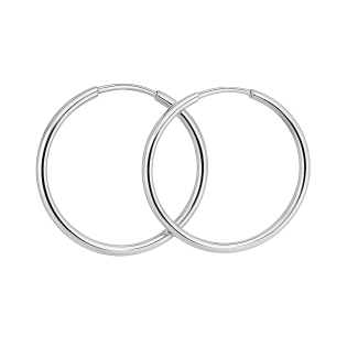 Kolczyki z białego złota kółka szarniry próba 585