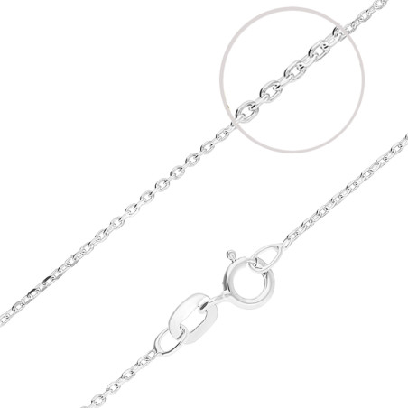 Łańcuszek z białego złota o splocie anker próba 585