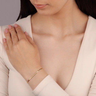 Bransoletka złota pancerka 3 mm próba 585