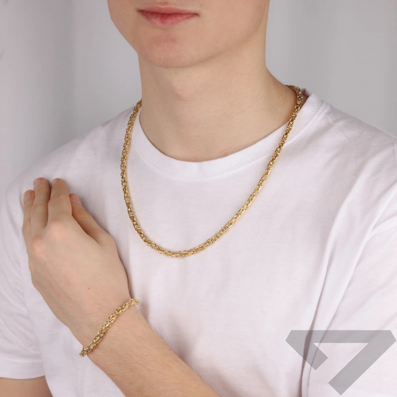 Bransoletka złota splot królewski próba 585