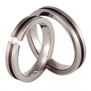 Obrączka tytanowa płaska ze żłobieniem T52-4