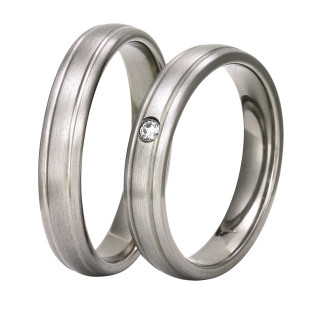 Obrączka tytanowa z cyrkonią T2-4 cyr