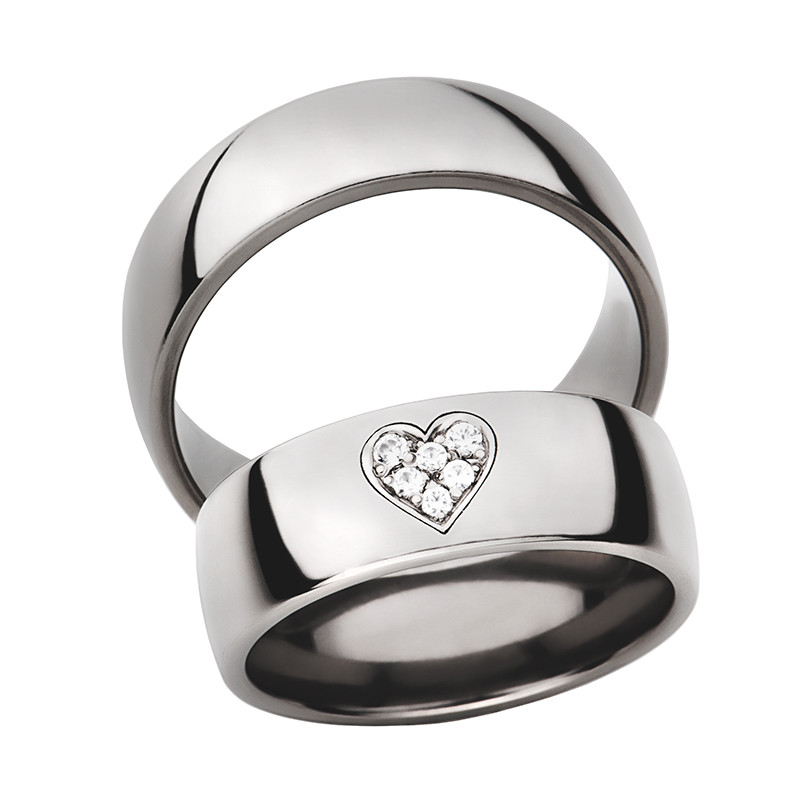 Obrączka tytanowa gładka półokrągła T300-7