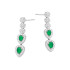 Kolczyki srebrne Markiza łezka zielona