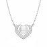 Naszyjnik srebrny z zawieszką w kształcie serca z cyrkoniami i naturalną perłą
