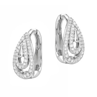 Komplet biżuterii naszyjnik i kolczyki łezki z cyrkoniami