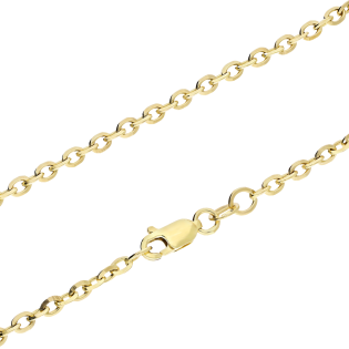 Łańcuszek złoty typu rolo dmuchany próba 375