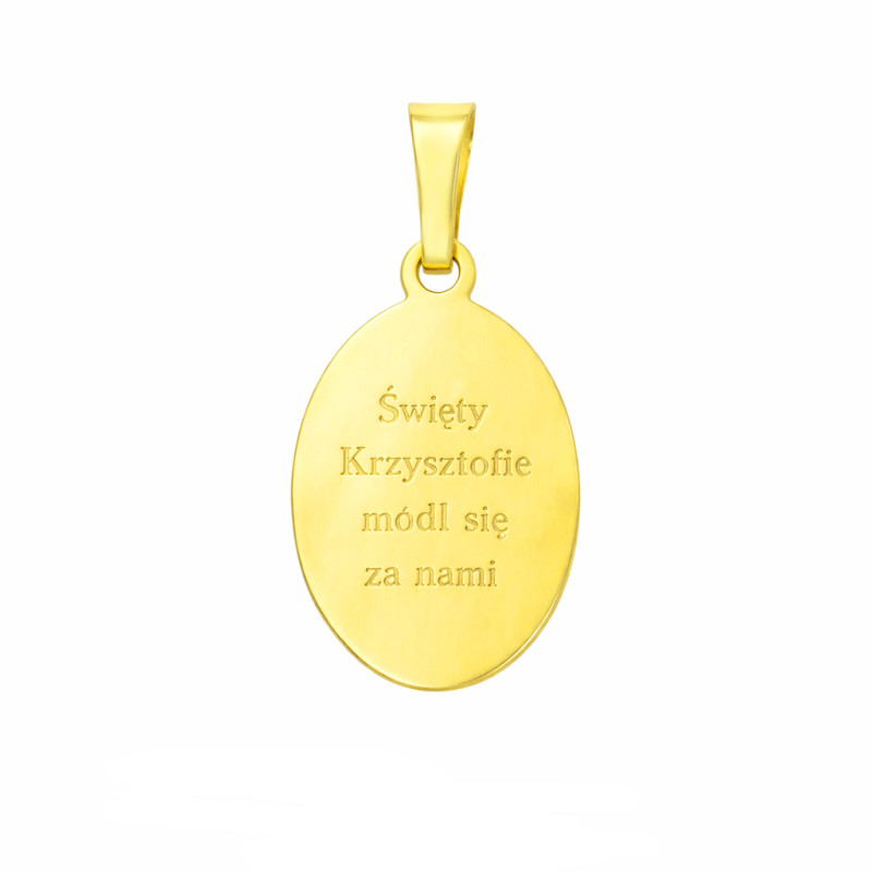 Medalik pozłacany Święty Krzysztof