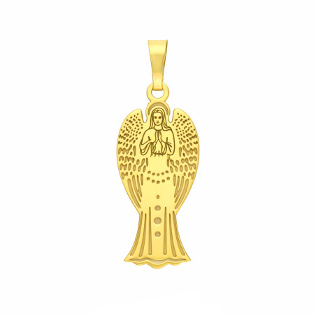 Medalik pozłacany Anioł z modlitwą