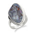 Pierścionek srebrny z różą chalcedonu