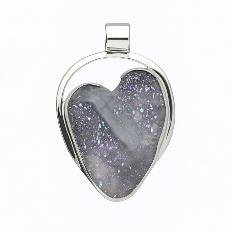 Srebrny wisior z różą chalcedonu