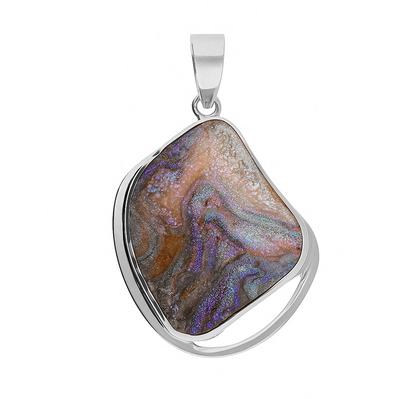 Wisior srebrny z różą chalcedonu