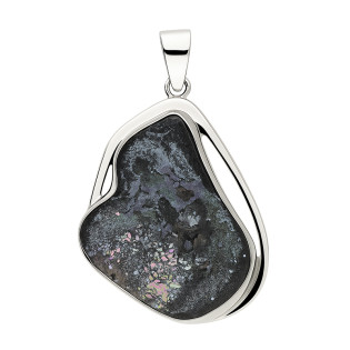 Wisiorek srebrny z różą chalcedonu