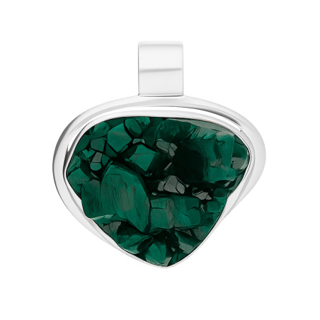 Wisior srebrny z dioptazem z Kongo