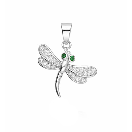 Zawieszka srebrna ważka z cyrkoniami