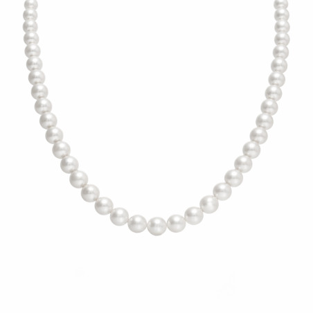 Naszyjnik srebrny z naturalnymi perłami 7 mm