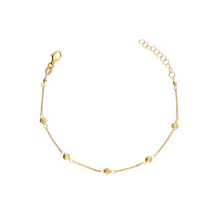 Bransoleta pozłacana z grawerowanymi kulkami