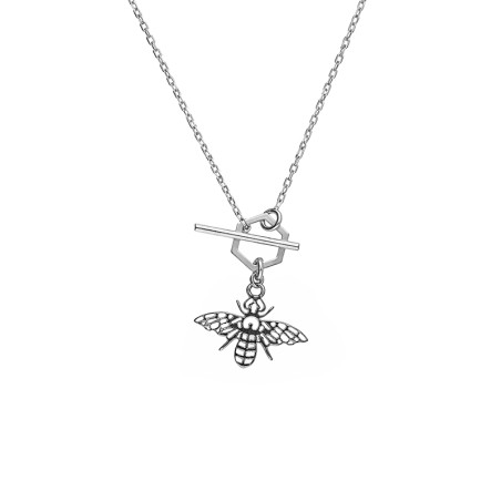 Naszyjnik srebrny z pszczołą
