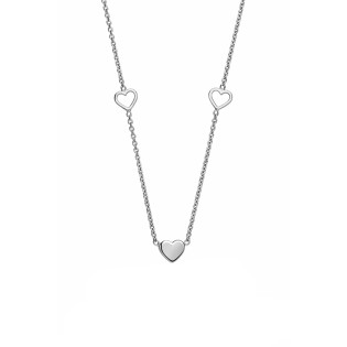 Srebrny naszyjnik z trzema sercami - Symbol miłości - JubilerSezam.pl