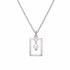 Naszyjnik srebrny z perłą w prostokącie