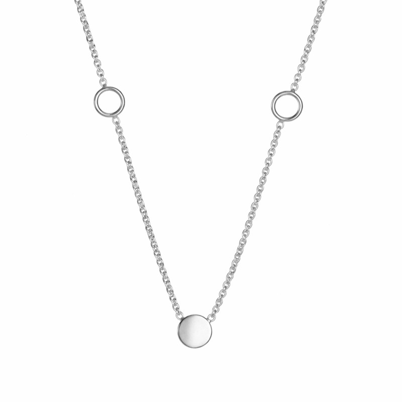 Naszyjnik srebrny z kółkami