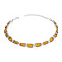 Bransoleta srebrna z bursztynem miodowym