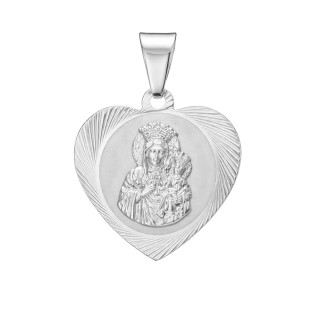 Medalik srebrny Częstochowska w sercu