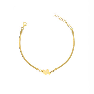 Bransoleta pozłacana z sercami