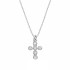 Naszyjnik srebrny rodowany z krzyżykiem wysadzanym cyrkoniami próba 925