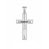 Srebrny krzyżyk 925 z wizerunkiem Pana Jezusa – proste kwadratowe ramiona, wybierany tył