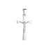 Srebrny krzyżyk 925 z wizerunkiem Chrystusa – zaokrąglone ramiona