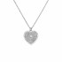 Naszyjnik srebrny rodowany z ruchomym sercem w promienistej oprawie próba 925