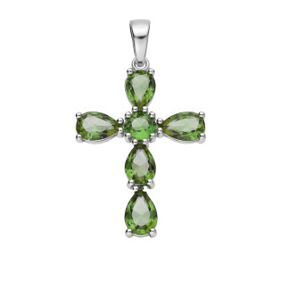 Krzyżyk srebro 925 z zultanitem jubilerskim