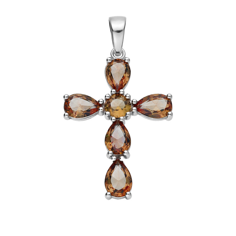 Krzyżyk srebro 925 z zultanitem jubilerskim