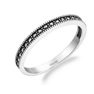 Pierścionek rings z markazytami srebro 925