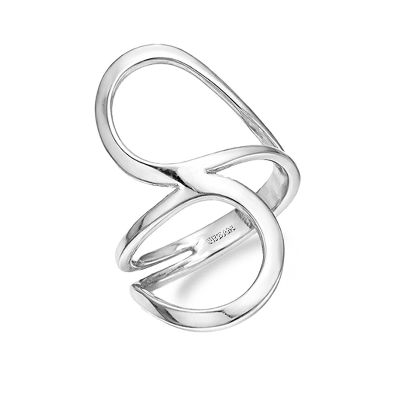 Pierścionek srebrny 925 gładki ramka