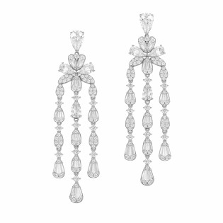 Komplet biżuterii kolia i kolczyki z cyrkoniami o różnym szlifie srebro 925