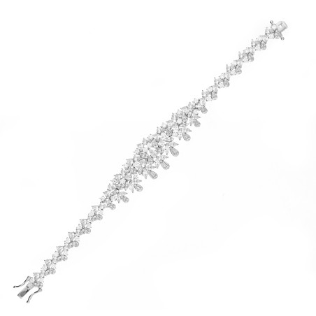 Bransoletka z cyrkoniami o różnym szlife srebro 925