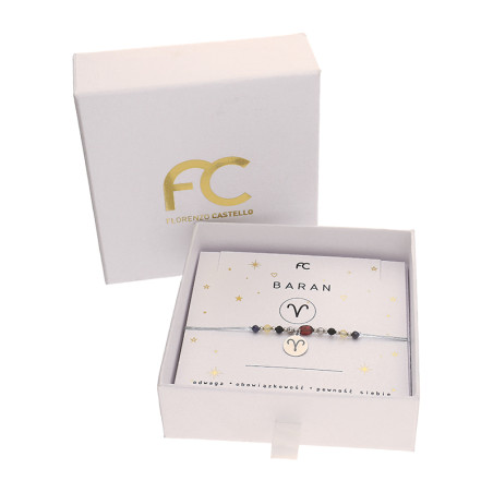 Bransoletka znak zodiaku baran z kamieniami naturalnymi