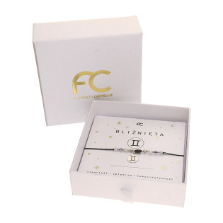 Bransoletka znak zodiaku bliźnięta z kamieniami naturalnymi