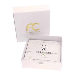 Bransoletka znak zodiaku byk z kamieniami naturalnymi