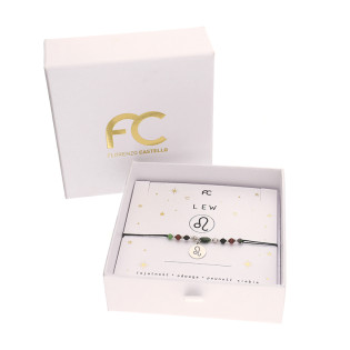 Bransoletka znak zodiaku Lew z kamieniami naturalnymi