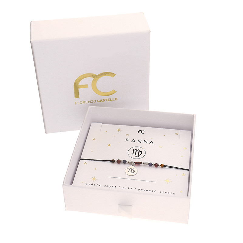 Bransoletka znak zodiaku Panna z kamieniami naturalnymi