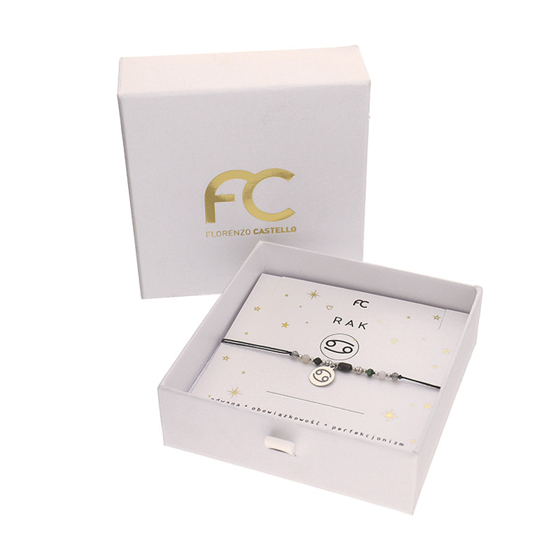 Bransoletka znak zodiak rak z kamieniami naturalnymi