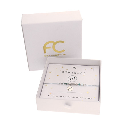 Bransoletka znak zodiaku Strzelec z kamieniami naturalnymi